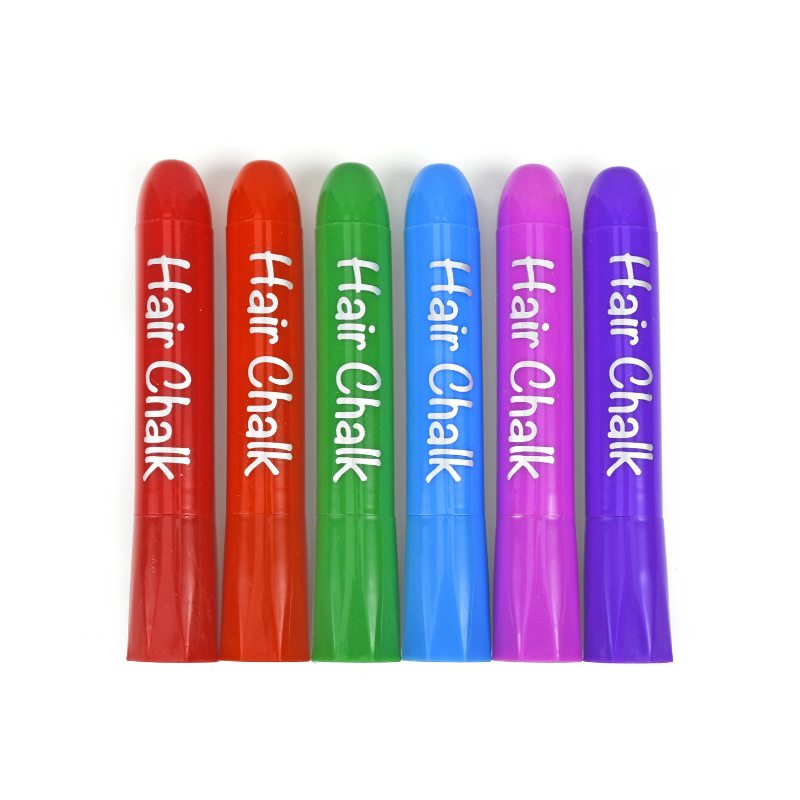 6 pack hair color chalk that works on light and dark hair, gives instant color and easy to apply and wash out