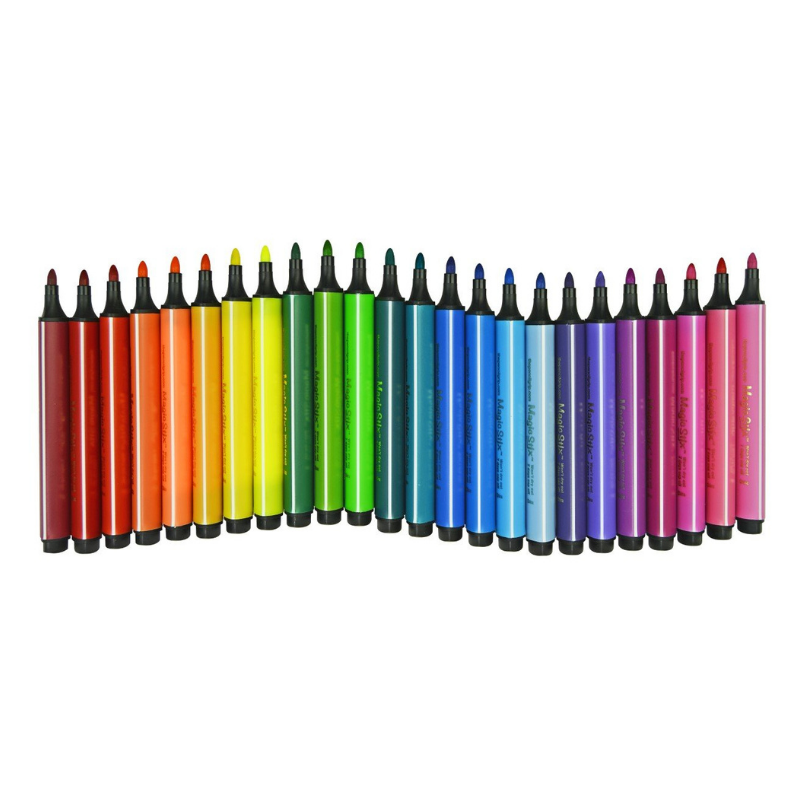 Magic Stix Washable Kids Markers 24 Pack rainbow