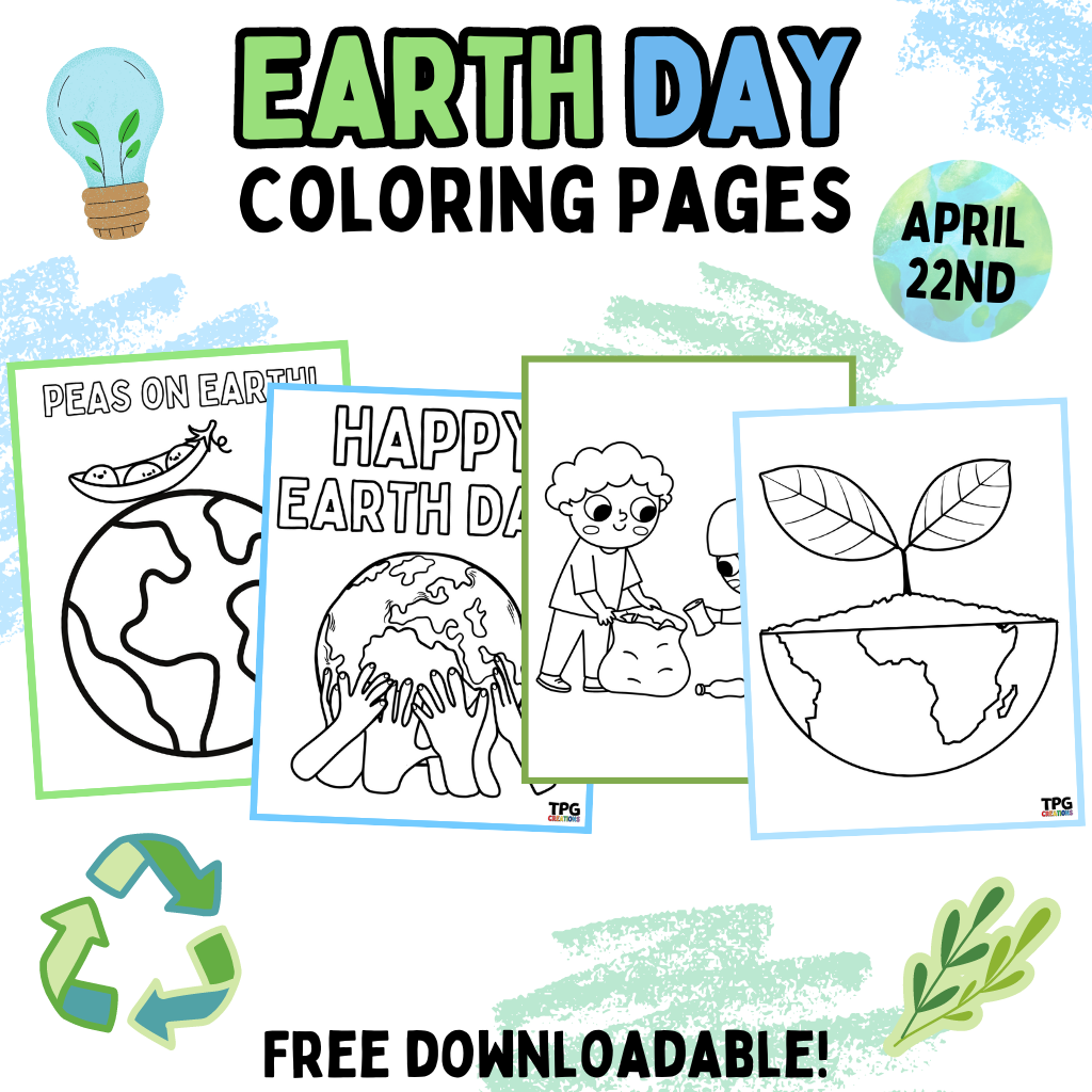 Earth Day Coloring Pages- Download and Print for FREE!