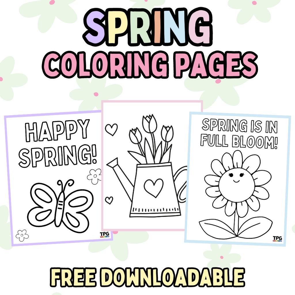 Happy Spring Coloring Pages! Download & Print for Free!