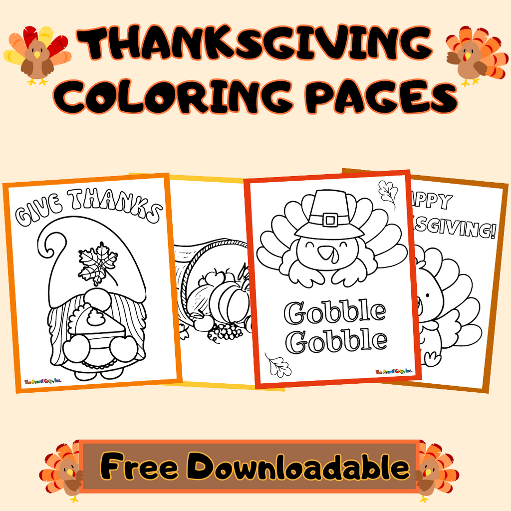 Thanksgiving Coloring Pages- Free Downloadable for Kids!