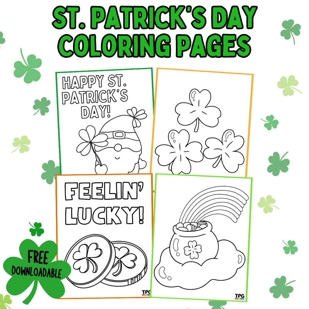 Free Downloadable St. Patrick's Day Coloring Pages for Kids!
