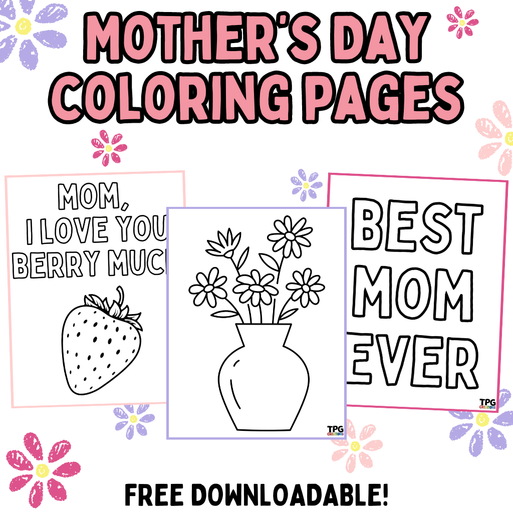 Mother's Day Coloring Cards! - Free Downloadable