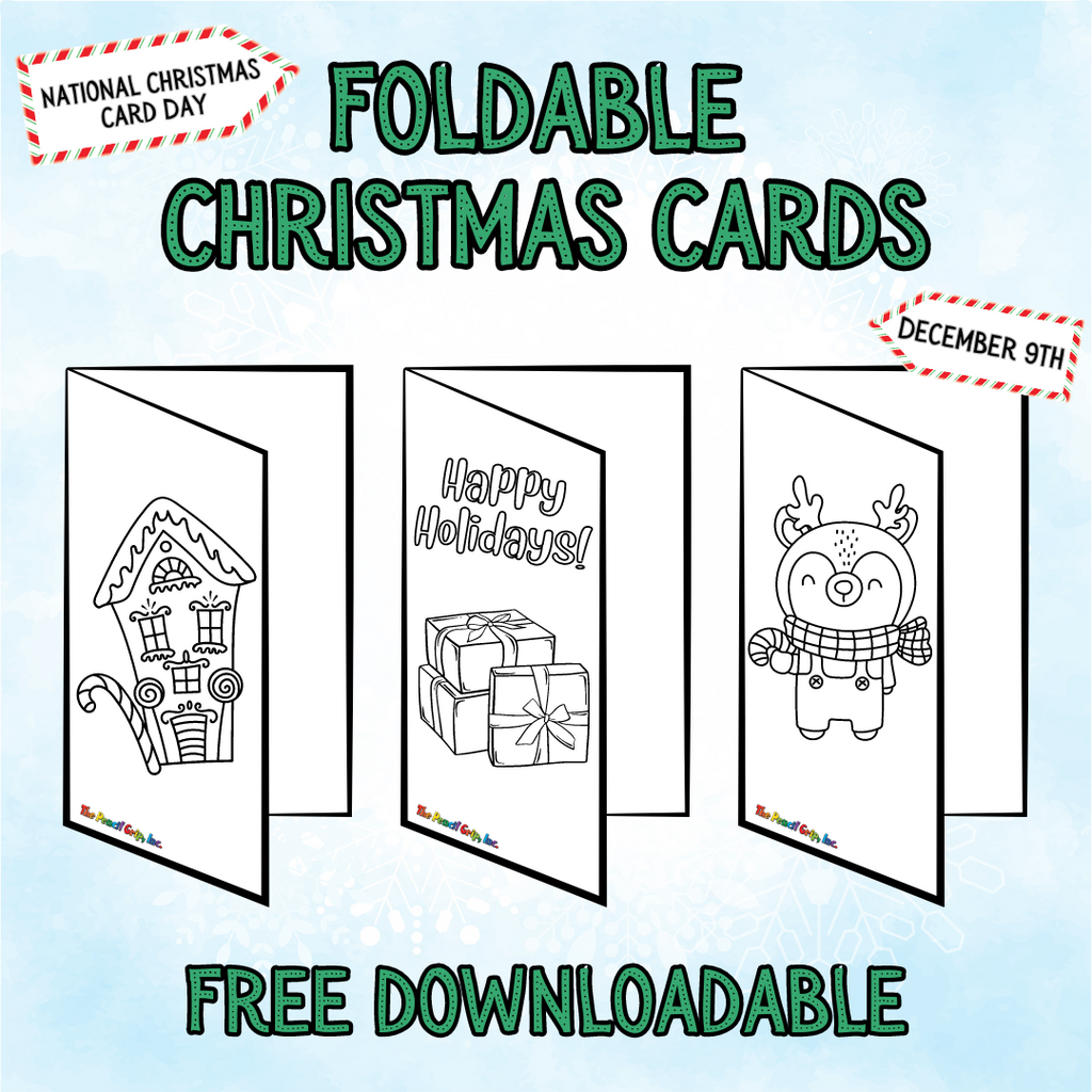 Foldable Christmas Cards- Free Downloadable Print-outs