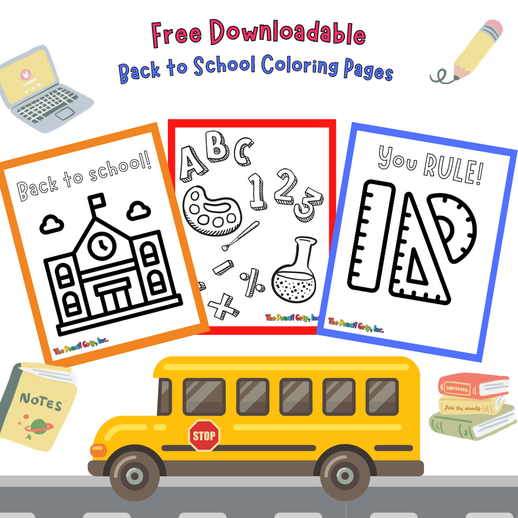 Back to School is here! Free School Themed Downloadable Coloring Pages!