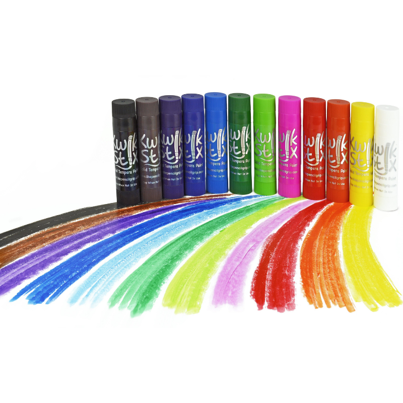 12 classic color kwik stix with paint swatches