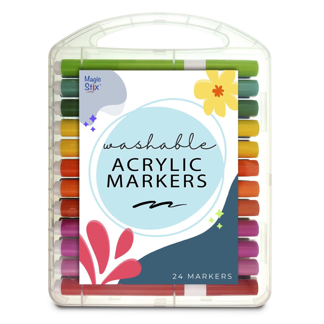 Magic Stix, Washable Acrylic Markers, 24 Pack – TPG Creations/The