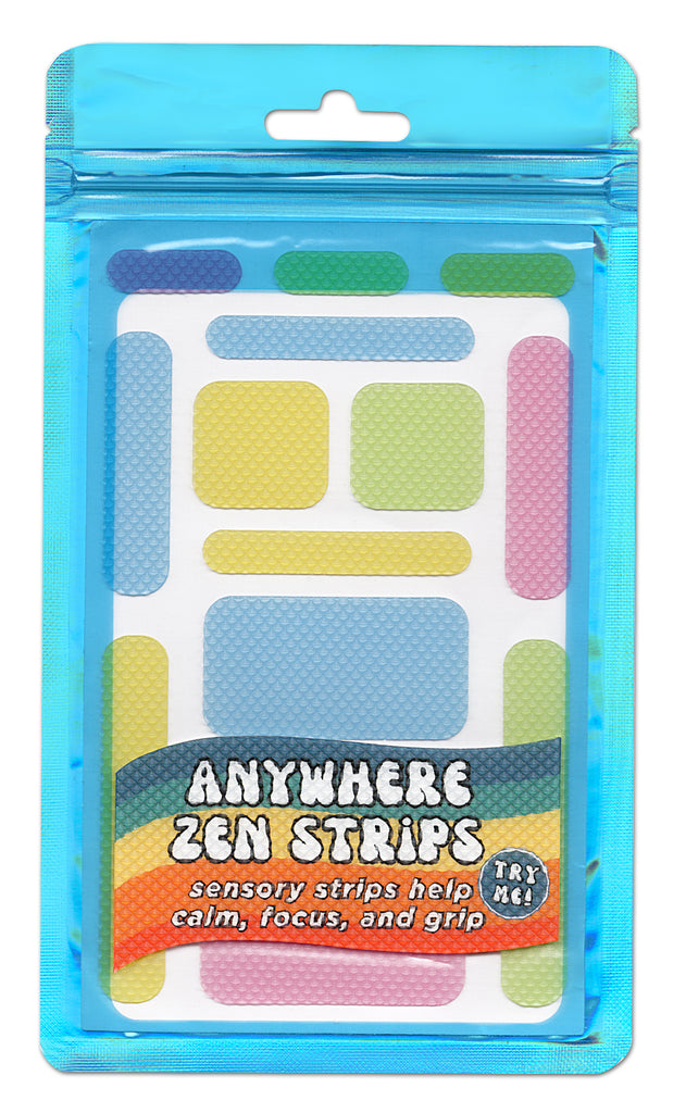 anywhere zen strips in pastel colors packaging