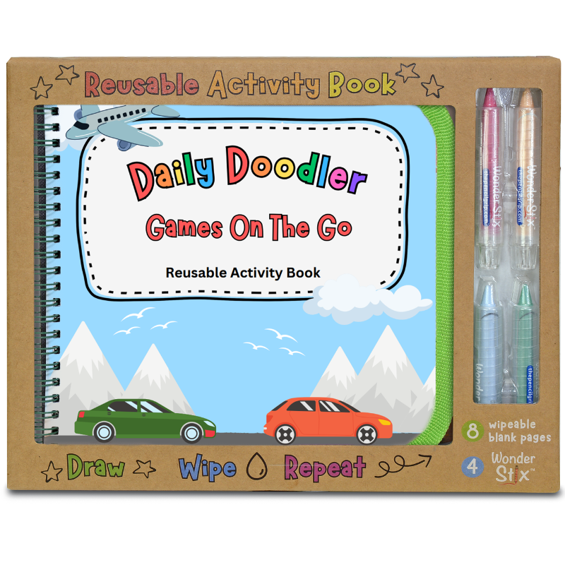 daily doodler games on the go reusable activity book