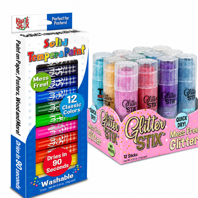 Kwik Stix Kwik Stix and Glitter Stix Mess-Free Art Bundle
