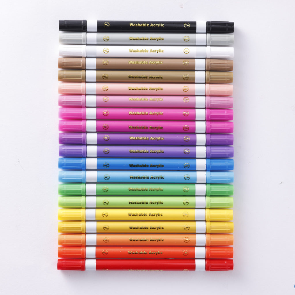 NEW! Magic Stix, Double-Ended Washable Acrylic Markers– Dual Tip (Bull ...