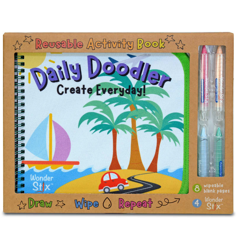 travel daily doodler reusable activity book