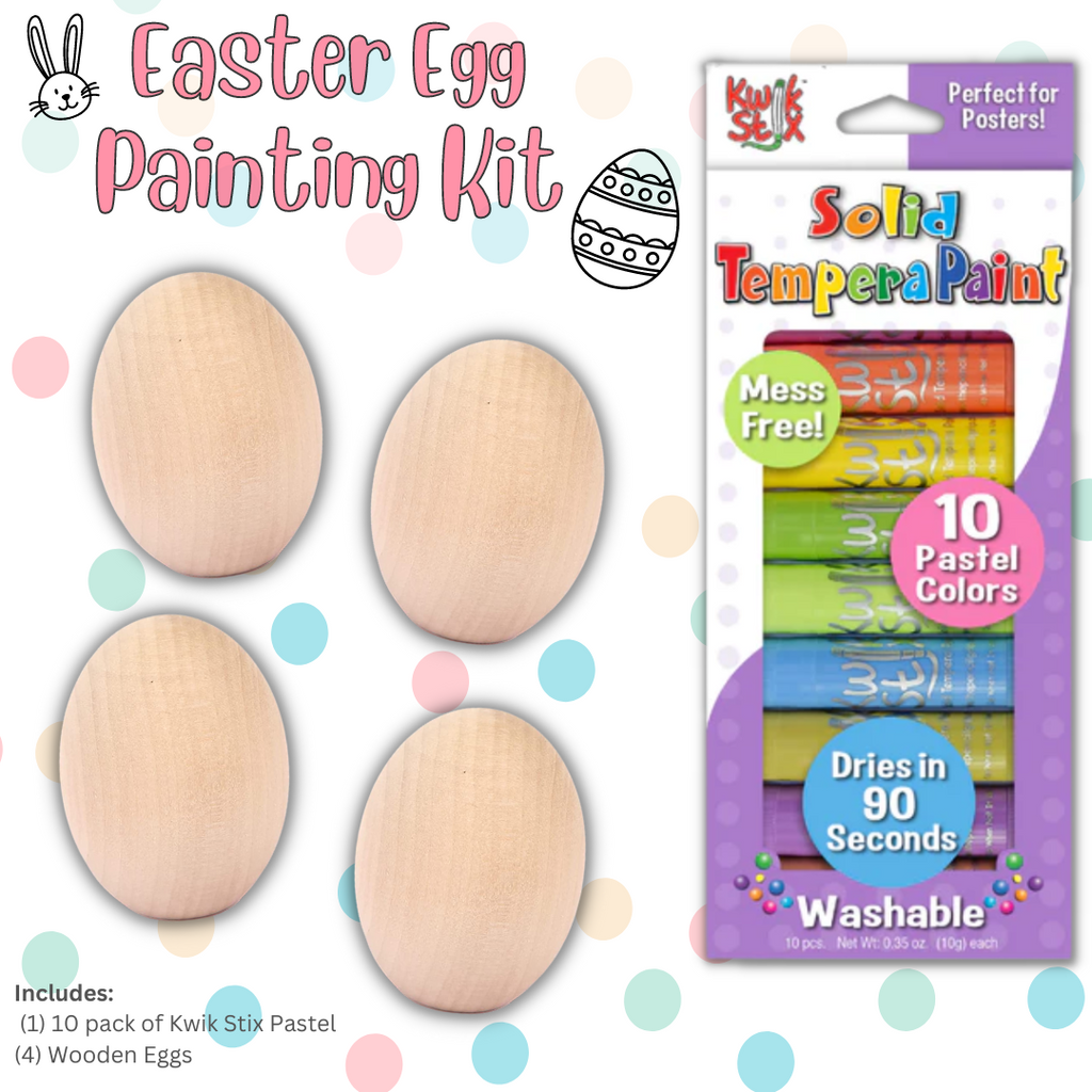 kwik stix wooden egg painting kit