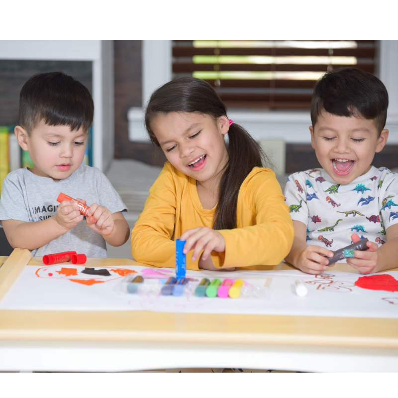The Pencil Grip Kwik Stix - Pinturas de témpera sólidas, bolígrafos de  pintura Stix finos, secado súper rápido, 12 colores clásicos para niños