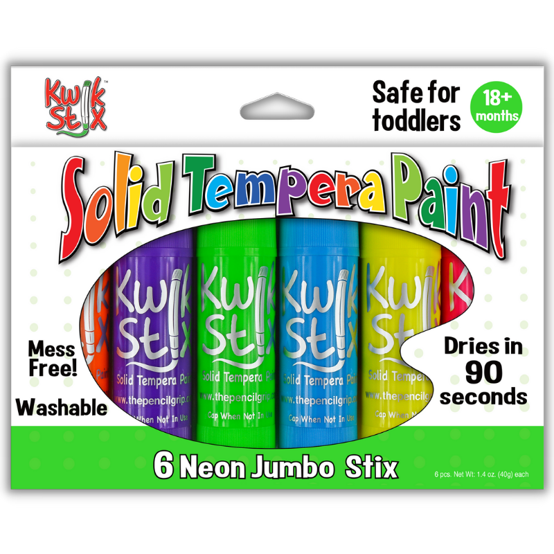neon jumbo solid tempera paint sticks perfect for kids