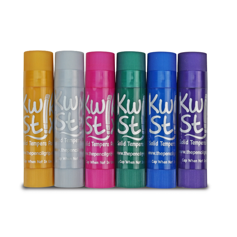 Kwik Stix Solid Tempera Paint Sticks, Set of 6 Metallic Colors