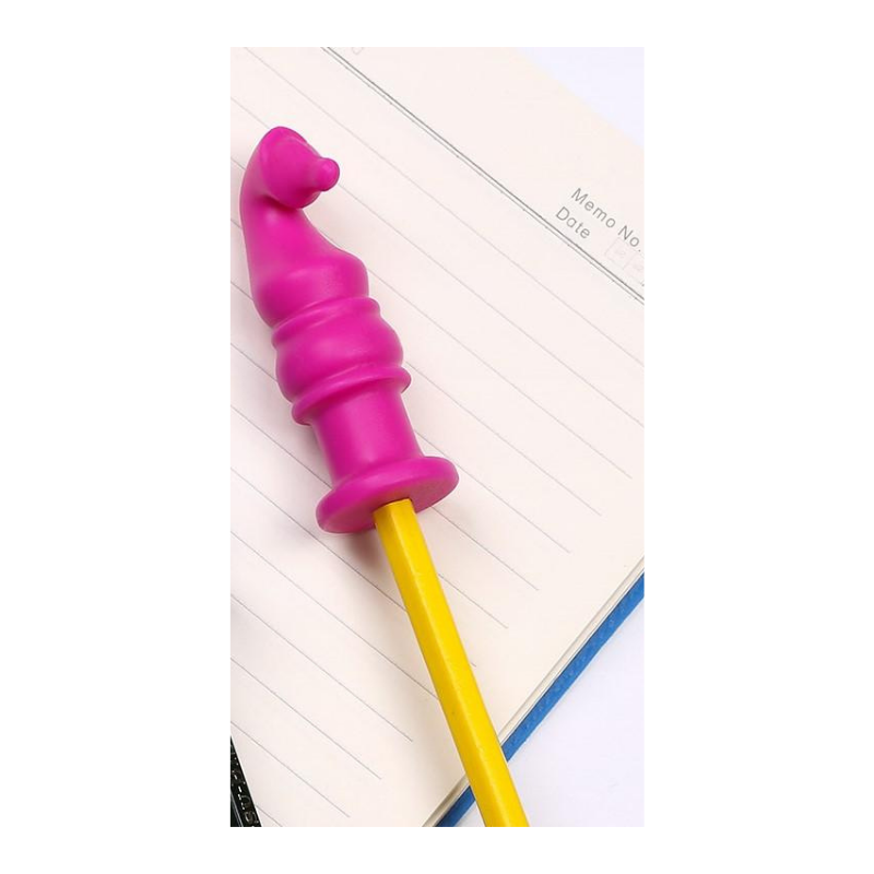 pink horse head chewable pencil topper